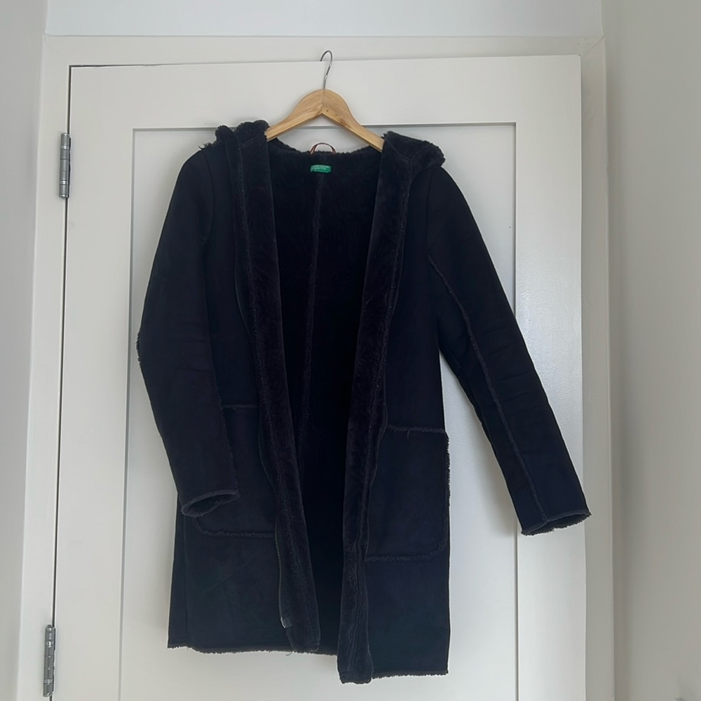 United Colors of Benetton Long Sherpa Coat